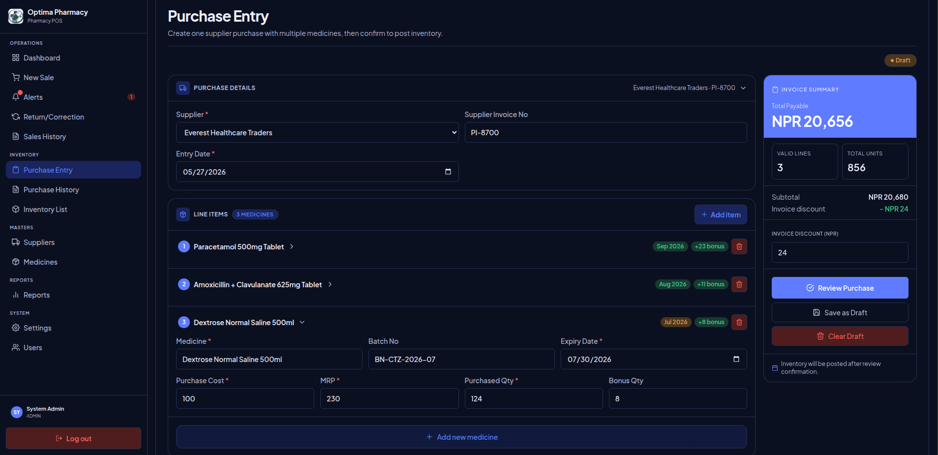 MediFlow Dashboard screenshot 4